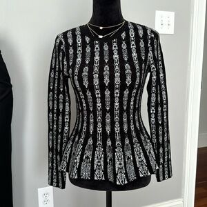 Black & white pullover sweater